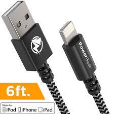 Powerbear Lightning Cable Mfi 6ft Double Braided Nylon Power Cord 24 Month Warranty Walmart Com Walmart Com