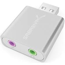 Sabrent Au Emac Usb External Stereo Sound Adapter Silver