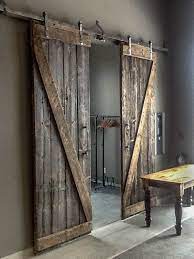 Mini kit schiebetürsystem ferrure porte coulissante rail de roulement en bois. Porte Bois Porte En Bois De Grange Sur Rail