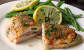 Chicken Stuffed With Pesto Ham And Fontina Cheese Recipe Fontina Cheese Food Pesto