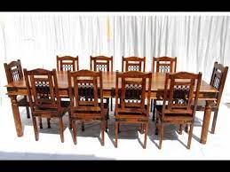 Sheesham wood has become a popular choice among people as it is a simple outdoor dining table can be made by painting wooden pallets with bright vibrant colors. Victoria Jali 8 Seater Dining Table Crafted In Sheesham Wood By Rightwood Furniture Youtube