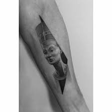 Queen nefertiti upper arm and sleeve tattoo ideas. Nefertiti Tattoo On The Inner Forearm