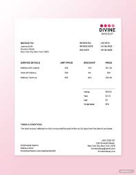 Makeup Artist Invoice Template Google Docs Google Sheets Excel Word Template Net Invoice Template Invoice Design Template Invoice Design