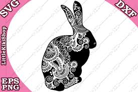 Download Zentangle Bunny Svg Mandala Rabbit Svg Zentangle Animal Svg Cricut By Littlekikishop Thehungryjpeg Com