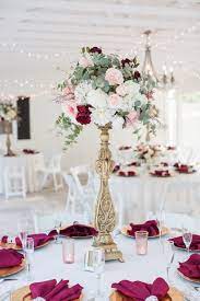 Maybe you would like to learn more about one of these? Add Some Navy To This Burgundy Garden Wedding At Cross Creek Ranch Gold Wedding Centerpieces Gold And Burgundy Wedding Wedding Centerpieces