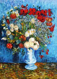 I have 3 canvases on the go, 1) 3 large flowers in a green vase, light background (no. Vincent Van Gogh Vase Mit Kornblumen Und Mohnblumen I98545 80x110cm Olbild Handgemalt Kunstdepot24 Olgemalde Und Bilderrahmen Berlin
