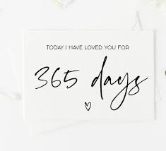 Send anniversary gifts online from ferns n petals which has a great collection of wedding anniversary gifts. First Anniversary Card Today I Have Loved You For 365 Days Etsy In 2021 Anniversary Cards For Wife First Anniversary Quotes Anniversary Cards