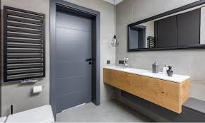 This door is ideal for smaller bathrooms, as this bathroom door design eliminates the task of deciding which side the door would open. 33 Stylish Bathroom Door Ideas