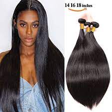 Call now for hair extensions online at great price Sexay Brazilian Straight Virgin Hair Bundles 14 16 18 Inch Grade 8a 100 Unprocessed Human