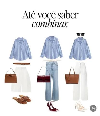 Menos peças. Mais possibilidades. A moda não é sobre ter um guarda-roupa enorme. É sobre saber combinar as peças certas. Com algumas escolhas estratégicas você consegue criar vários looks diferentes, mudando apenas