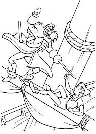 Halloween coloring pages disney exprimartdesign. Captain Hook Fighting With Peter Pan Coloring Page Free Printable Coloring Pages For Kids