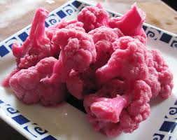 Pickled Pink A Gardener S Table Pink Appetizers Pickles Cauliflower