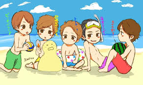 arashi at the beach 嵐 漫画 イラスト 嵐 イラスト