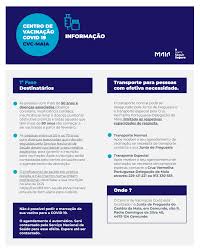 O período de inscrição para o programa cartão da família, instituído pela prefeitura de palmas para socorrer famílias em situação de vulnerabilidade social afetadas pela pandemia do novo coronavírus. Camara Municipal Da Maia Abre Hoje Na Junta De Freguesia Do Castelo Em Gemunde O Centro De Vacinacao Covid 19 Da Maia Facebook