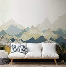 Distant Peaks Wallpaper Wallsauce Nz Wallpaper Living Room World Of Interiors View Wallpaper