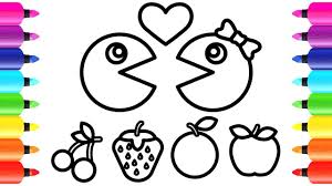 Maybe you would like to learn more about one of these? How To Draw Pac Man Ms Pac Man And Fruits Coloring Book For Children Free Coloring Pages For Kids Youtube