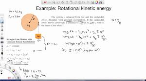 A flywheel with moment of inertia i = 0.15 kg m2 is rotating with 1000 rpm (revolutions/min). Rotational Kinetic Energy Example 1 Physics Mechanics Engineering Griti Youtube