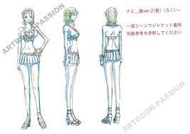 Nami Color Outlines Sheet Character Design Official Reference Settei One Piece Episodes Book Art Character Design