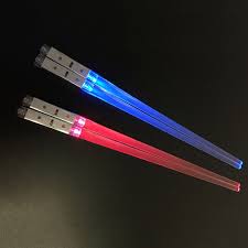 1pc Led Lightsaber Chopsticks Light Up Durable Lightweight Portable Tableware