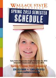 Spring 2013 Schedule by Wallace State Community College