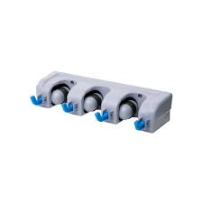 Broom mop holder wall mount. Broom Mop Holder Wall Mount Installation Broom Mop Hanger Organizer 4 Hooks 3 Holders For Bathroom Kitchen Office Closet Garden Buy Online At Best Price In Uae Qonooz