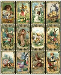 Vintage Easter Collage Tags Download Printable Digital Art Image 300 Dpi In 2020 Easter Collage Vintage Easter Printable Art Images