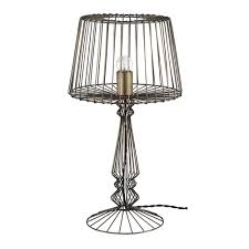 The mercury crackle glass table lamp with black satin shade are sure to brighten up any decor. Industrial Wire Table Lamp Glasswells Bury St Edmunds Ipswich Suffolk