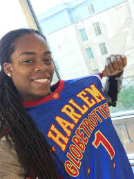 Lili Thompson '13 was one of five players selected by the Harlem  Globetrotters in their 12th annual player draft. Thompson played for  Stanford University and the 2018 National Champion University of Notre