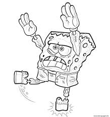 Sponge bob on the moon. Spongebob Halloween Zombie Coloring Pages Printable