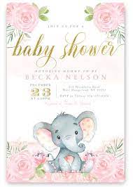 Elephant Baby Shower Invitation Flower Baby Shower Invitation Flower Baby Shower Invites Elephant Baby Shower Theme Baby Shower Flowers