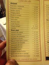 Menu Picture Of Ristorante Antica Locanda San Leucio Tripadvisor