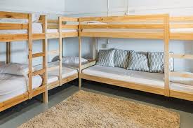 So we decided to build one ourselves using plans from this website. Bunk Bed Plans Insteading