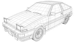 Toyota Ae86 Sprinter Trueno 3d Model Polygon Car 3d Model Ae86 Toyota