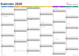 Wir haben einen speziellen kalender 2021. Kalender 2020 Zum Ausdrucken Kostenlos