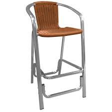 American Tables Seating 56 Bs Aluminum Bar Stool With Synthetic Bamboo Back And Seat Aluminum Bar Stools Bar Stools Table Seating