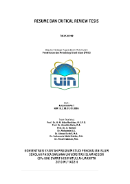 Check spelling or type a new query. Pdf Resume Dan Critical Review Tesis Aulia Rahmat Academia Edu