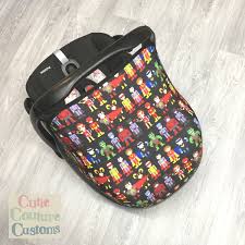 Comic Carseat Canopy Cover Maxi Cosi Pebble Hood Baby Girl Boy Replacement Hood Super Hero Car Seat Canopy Cute Infant Carrier New Baby Products Baby Travel Accessories Car Seats