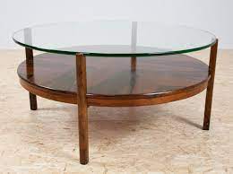Whether you want a round coffee table or a square one, a glass coffee table or one of marble, you'll find it here. For Sale Round Coffee Table In Rosewood Glass 1960s In 2021 Round Glass Coffee Table Coffee Table Round Walnut Coffee Table