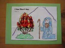 Moises y la zarza ardiente