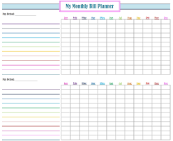This bill organizer will even help you make sure that you have a growing savings and investment by helping you track everything and hopefully, by encouraging you to find more ways to earn! Monthly Bill Tracker Free Printable Printable Bill Of Sale