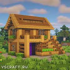 Красивый деревянный дом в Майнкрафт - VScraft