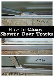 Do You Have Hard Water Stains And Soap Scum Gunk On Your Shower Door Tracks Easily Clean Them With This Tr Shower Door Track Clean Shower Doors Shower Cleaner
