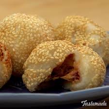 Peanut Butter And Jelly Buchi Video Recipe Video Buchi Recipe Asian Desserts Recipes