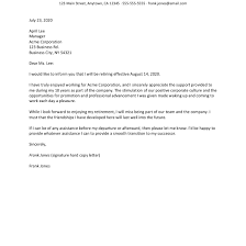 Retirement Resignation Letter Examples