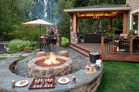 Gazebo plans with fire pit. Fire Pit Designs Paradise Restored Landscaping