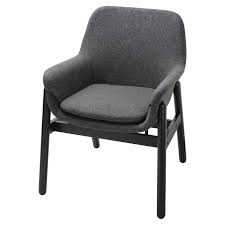 vedbo black gunnared dark grey chair with armrests ikea polsterstuhl armlehnstuhl stuhl metall