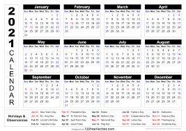 Are you looking for a 2021 calendar holiday, so you don't have to search anymore? Free 2021 Printable Calendar With Holidays