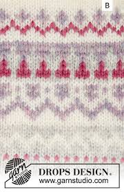 The flowers on the bottom of the design are stitched over one thread. Nougat Drops 191 12 Free Knitting Patterns By Drops Design