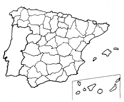 That plateau is rarely flat, and is in reality a mostly. Maps Of Spain Outline Map Showing Its Provinces Mapa Owje Com