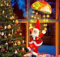 Amazon.com: Christmas Decorations Santa Claus Parachute ...